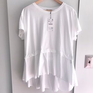 Oversized peplum detail Top